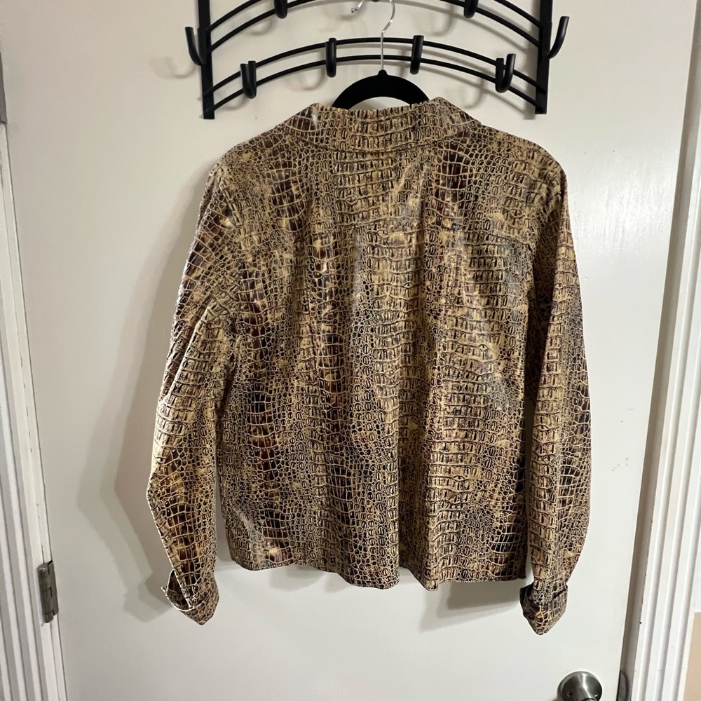 Bamboo Traders Crocodile Pattern Jacket - Brown - image 2